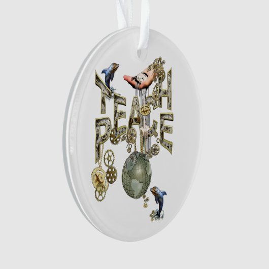 Teach Peace Christmas Gathering Ornament (voorkant)