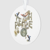 Teach Peace Christmas Gathering Ornament (voorkant)