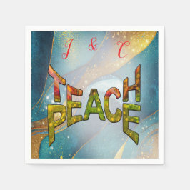 Teach Peace Christmas Gathering Servet