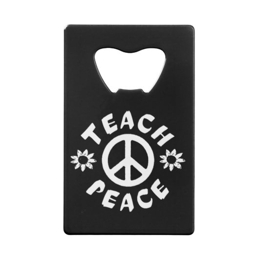 Teach Peace Creditkaart Flessenopener (Achterkant)