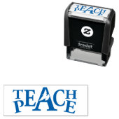 Teach peace dove tekst slogan stempel (In situ)