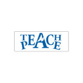 Teach peace dove tekst slogan stempel (Design)