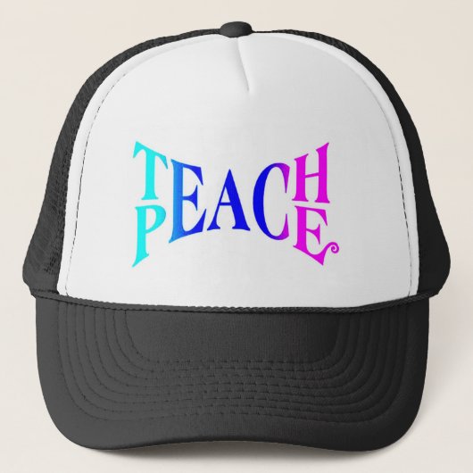 Teach Peace Good Vibes! Trucker Pet (Voorkant)