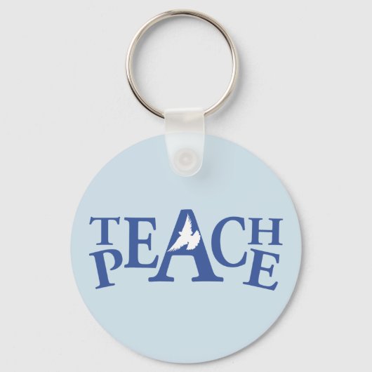 Teach peace grafisch genaamd sleutelhanger (Voorkant)