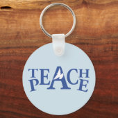Teach peace grafisch genaamd sleutelhanger (Voorkant)