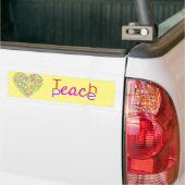 Teach Peace Heart Thunder_Cove Bumpersticker (Op Truck)
