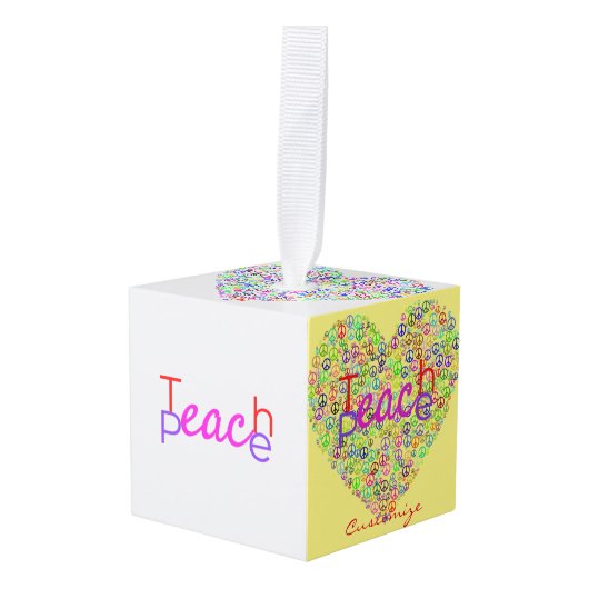 Teach Peace Heart Thunder_Cove Decoratie (Voorkant hoekig)