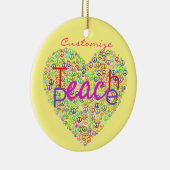 Teach Peace Heart Thunder_Cove Keramisch Ornament (Rechts)