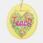 Teach Peace Heart Thunder_Cove Keramisch Ornament (Links)