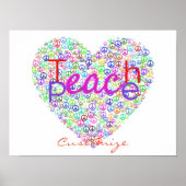 Teach Peace Heart Thunder_Cove Poster (Voorkant)