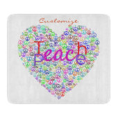 Teach Peace Heart Thunder_Cove Snijplank (Voorkant)