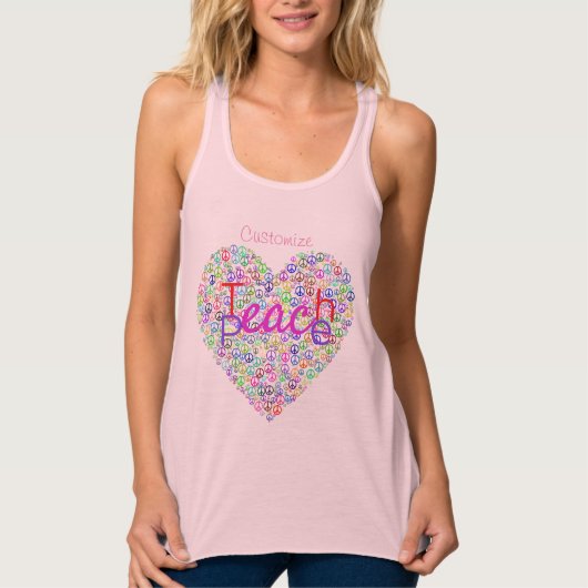 Teach Peace Heart Thunder_Cove Tanktop (Voorkant)