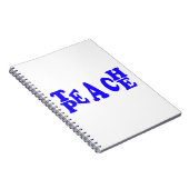 Teach Peace in Blue Font-laptop Notitieboek (Rechterzijde)