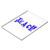 Teach Peace in Blue Font-laptop Notitieboek (Linkerzijde)