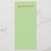 Teach-Peace Kerstmis lunchparty Menu (Achterkant)