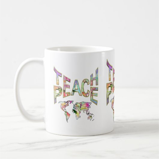 Teach Peace Koffiemok (Links)