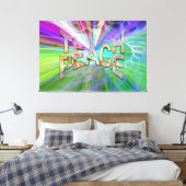 Teach Peace on Earth Canvas Afdruk (Insitu (Slaapkamer))