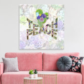 Teach Peace on Earth Canvas Afdruk (Insitu (Woonkamer))