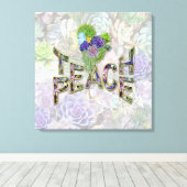 Teach Peace on Earth Canvas Afdruk (Insitu (Houten vloer))