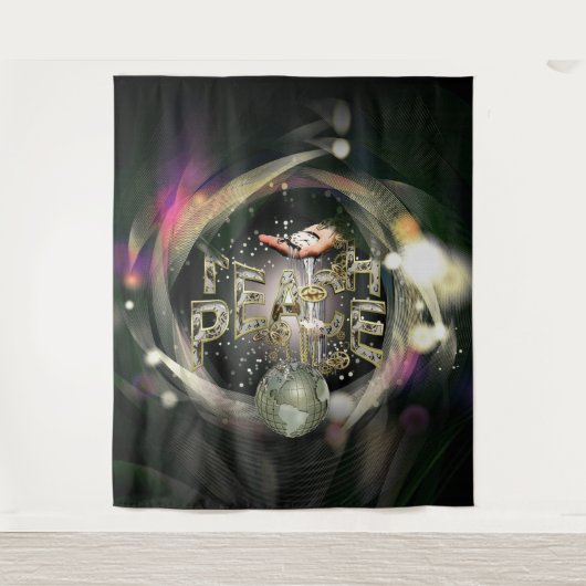 Teach Peace on Earth Wandkleed (Voorkant)