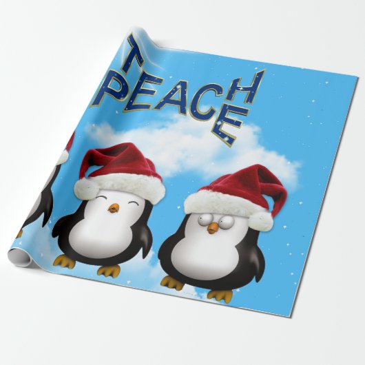 Teach Peace Penguins Cadeaupapier (Uitgerold)