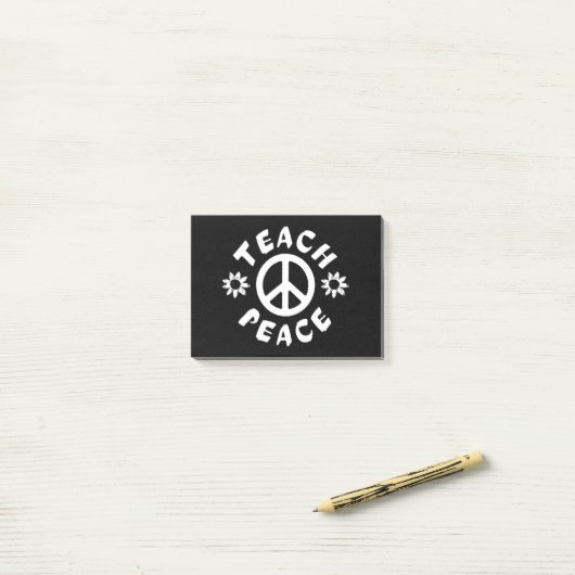 Teach Peace Post-it® Notes (Op bureau)