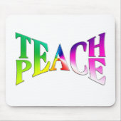 TEACH PEACE Rainbow Graphic Muismat (Voorkant)
