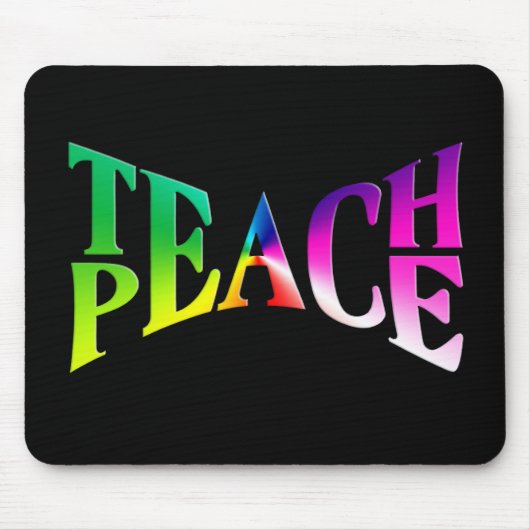TEACH PEACE Rainbow Graphic Muismat (Voorkant)
