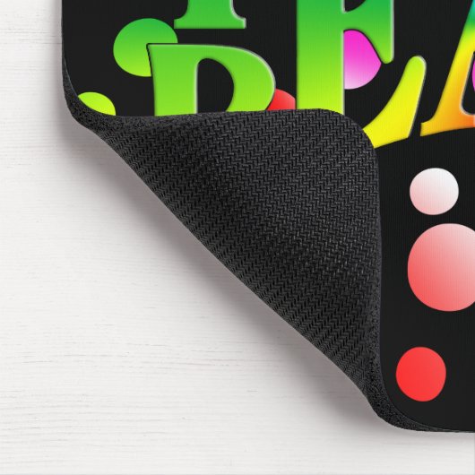 TEACH PEACE Rainbow Graphic op Polka Dots Muismat (Hoek)