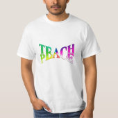 TEACH PEACE Rainbow Graphic T-shirt (Voorkant)