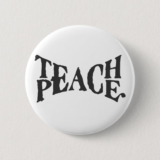 Teach Peace Ronde Button 5,7 Cm (Voorkant)