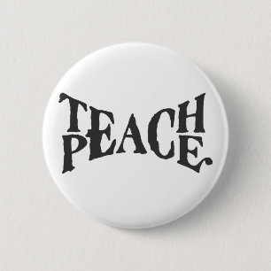 Teach Peace Ronde Button 5,7 Cm