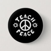 Teach Peace Ronde Button 5,7 Cm (Voorkant)