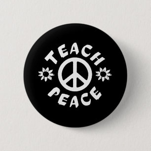 Teach Peace Ronde Button 5,7 Cm