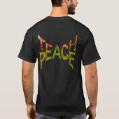 Teach-peace rondom het wereldbol door Nadine May T-shirt (Achterkant)