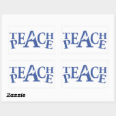 Teach peace single duve blue text labels (Vel)