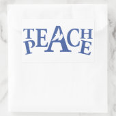 Teach peace single duve blue text labels (Tas)