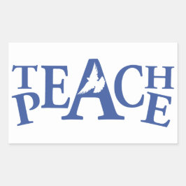 Teach peace single duve blue text labels