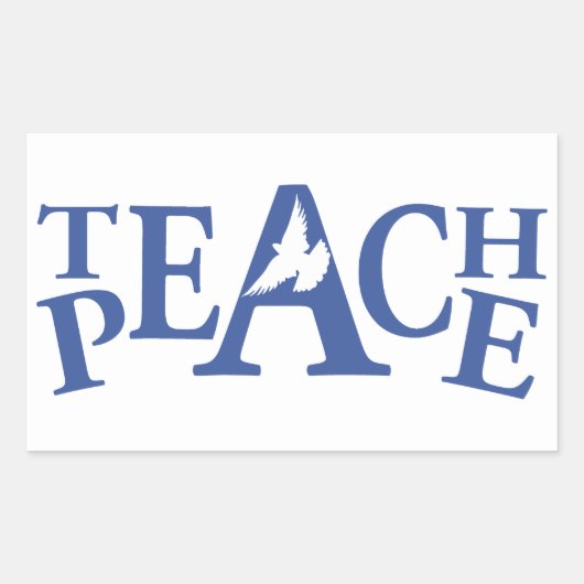 Teach peace single duve blue text labels (Voorkant)