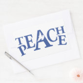 Teach peace single duve blue text labels (Envelop)