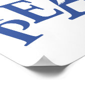 Teach peace single white duve slogan poster (Hoek)