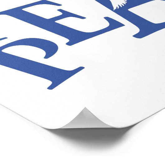 Teach peace single white duve slogan poster (Hoek)