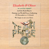 Teach Peace Steampunk Gathering Acryl Uitnodigingen (Voorkant)