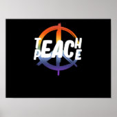 Teach Peace Support Earth World Peace Day Lover Poster (Voorkant)