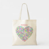 Teach Peace Symbol Heart Thunder_Cove Tote Bag (Achterkant)