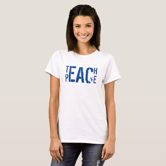 Teach Peace T-shirt (Voorkant volledig)