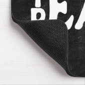 "Teach Peace" tekst op zwart leer Muismat (Hoek)