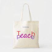 Teach Peace Thunder_Cove Tote Bag (Voorkant)