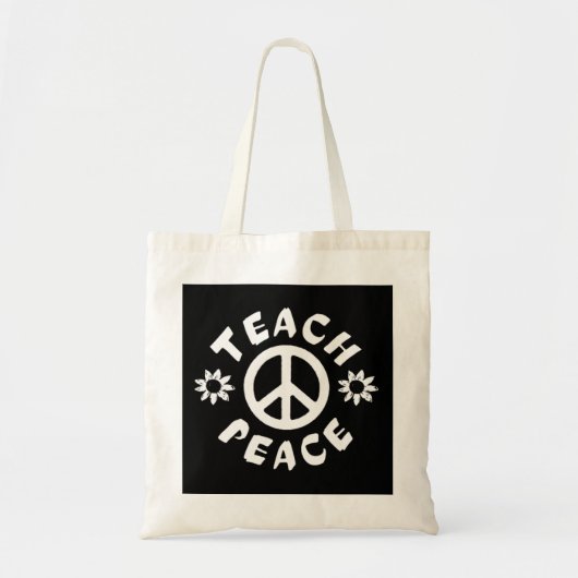 Teach Peace Tote Bag (Voorkant)
