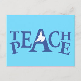 Teach peace white dove quote briefkaart